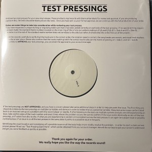 This Time Next Year test pressing